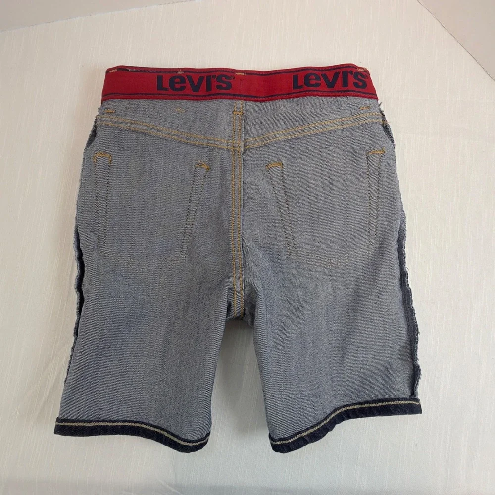 Levi's 511 Slim Fit Denim Shorts Kids Size 6/7 Dark Wash Excellent Adjustable